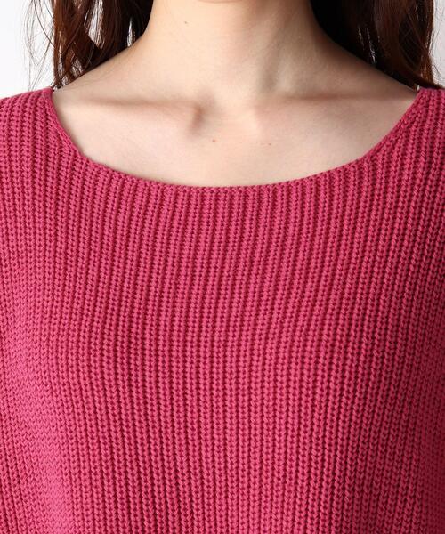 smart pink(スマートピンク)の「◆【手洗い可】コットン混カラーニットプルオーバー(ニット/セーター・レディース・ピンク系/イエロー/ブルー・88/40)」の7枚目の写真