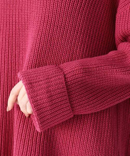 smart pink(スマートピンク)の「◆【手洗い可】コットン混カラーニットプルオーバー(ニット/セーター・レディース・ピンク系/イエロー/ブルー・88/40)」の8枚目の写真