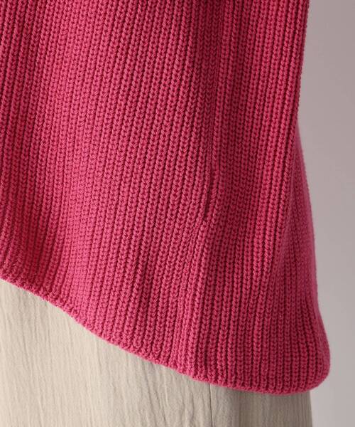 smart pink(スマートピンク)の「◆【手洗い可】コットン混カラーニットプルオーバー(ニット/セーター・レディース・ピンク系/イエロー/ブルー・88/40)」の9枚目の写真