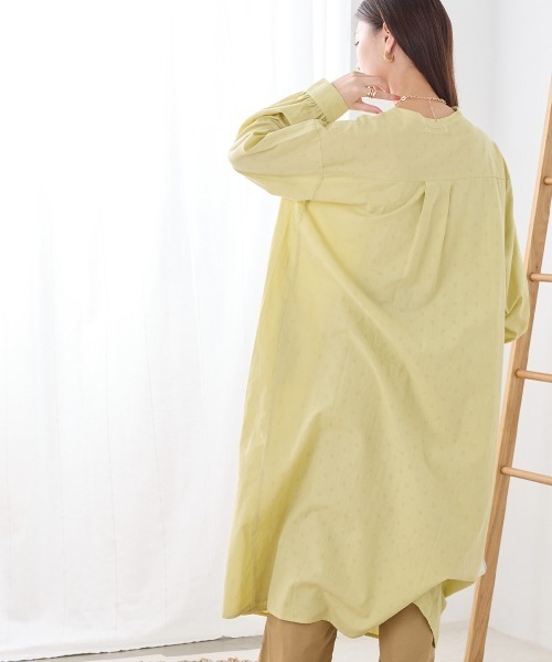 OMNES（オムネス）の「ドットジャガード Aラインスキッパーワンピース（ワンピース・レディース・ホワイト/ネイビー/イエロー・FREE）」の11枚目の写真