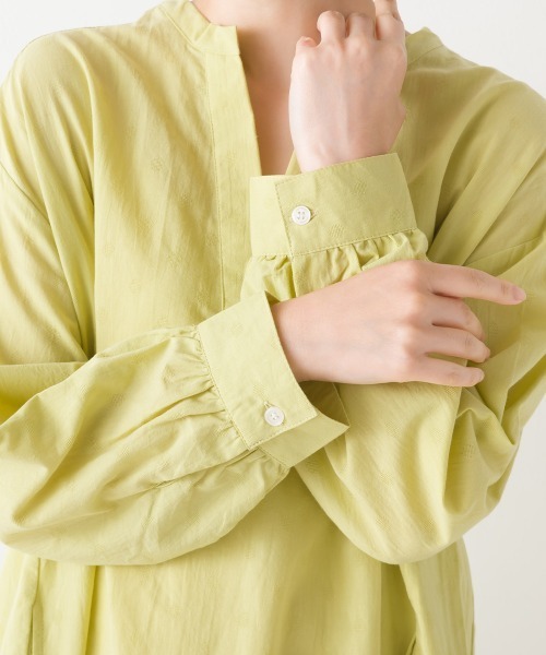 OMNES（オムネス）の「ドットジャガード Aラインスキッパーワンピース（ワンピース・レディース・ホワイト/ネイビー/イエロー・FREE）」の17枚目の写真