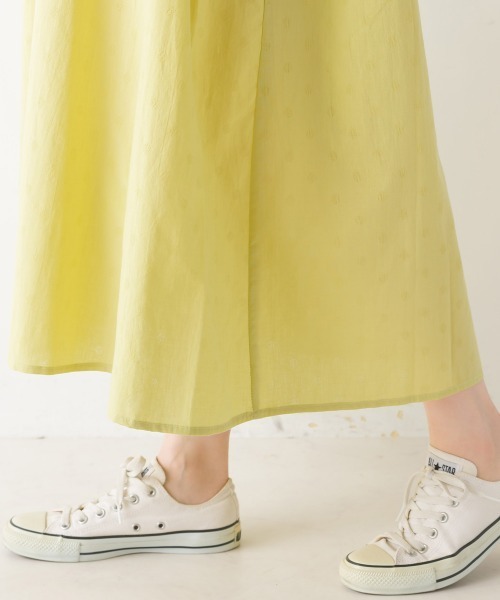 OMNES（オムネス）の「ドットジャガード Aラインスキッパーワンピース（ワンピース・レディース・ホワイト/ネイビー/イエロー・FREE）」の19枚目の写真