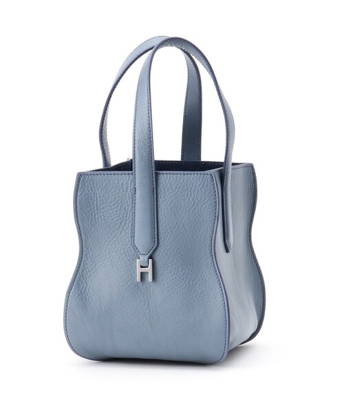 HIROFU（ヒロフ）の「【ヌーヴォラ】レザートートバッグ S 本革 ミニバッグ（商品番号：P25-20018）（トートバッグ・レディース・オレンジ/ネイビー系6/ベージュ系/ホワイト/サックスブルー系2/ブルー系6/ライトイエロー系1/グリーン系その他5/シルバー系/ライトイエロー系5/グレー系その他/ネイビー系5/ライトグリーン系/オレンジ系1・01）」の8枚目の写真