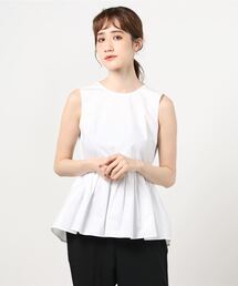 ESTNATION エストネーション  ノースリーブ ペプラム ブラウス  ピンク系 38 レディース ESTNATION（エストネーション）の「ESTNATION ノースリーブ
