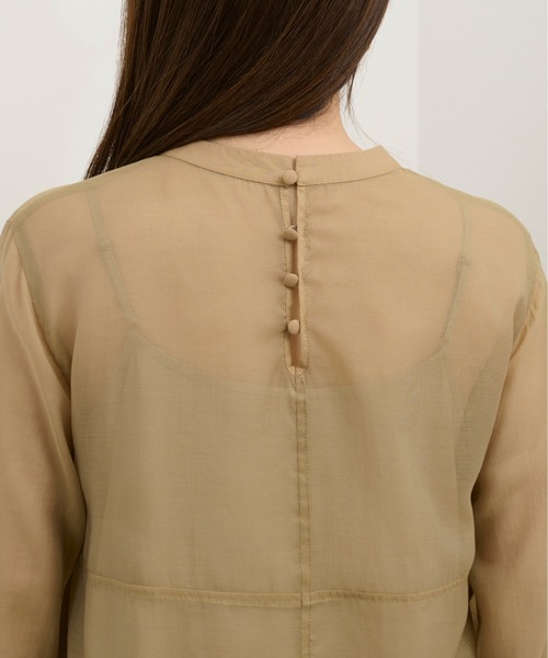 kicuri（キクリ）の「【低身長向けXSサイズ有】シアーAラインワンピース（ワンピース・レディース・ライトブラウン・X-SMALL/SMALL）」の12枚目の写真