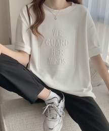 ドロップショルダー立体ロゴTee