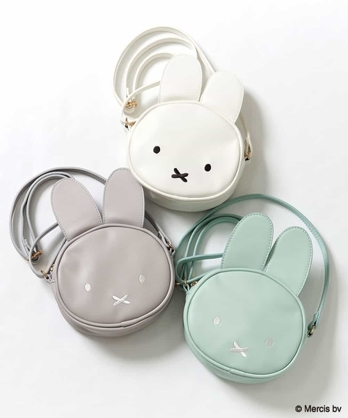 a.v.v（アーヴェヴェ）の「[KIDS]【数量限定】ミッフィーフェイスポシェット（ショルダーバッグ・キッズ・ホワイト/ライトグレー/ミント・120）」の3枚目の写真