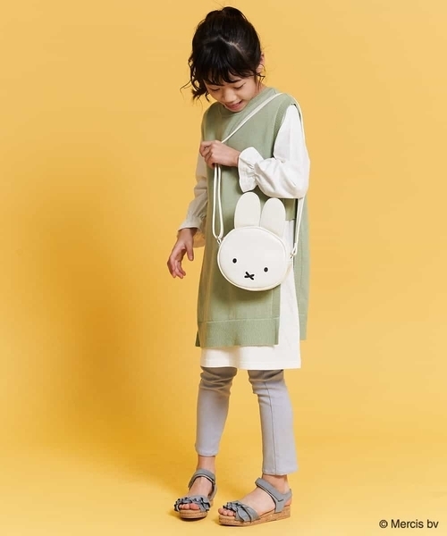 a.v.v（アーヴェヴェ）の「[KIDS]【数量限定】ミッフィーフェイスポシェット（ショルダーバッグ・キッズ・ホワイト/ライトグレー/ミント・120）」の5枚目の写真