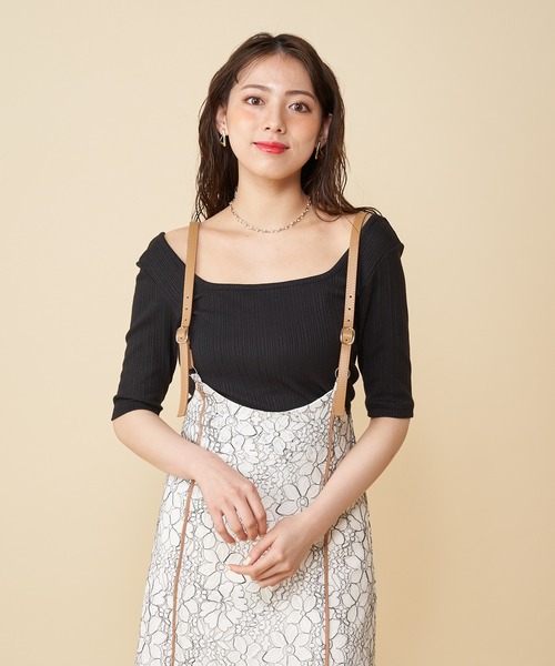 セール スクエアネックリブトップス Tシャツ カットソー Royal Party ロイヤルパーティー のファッション通販 Zozotown