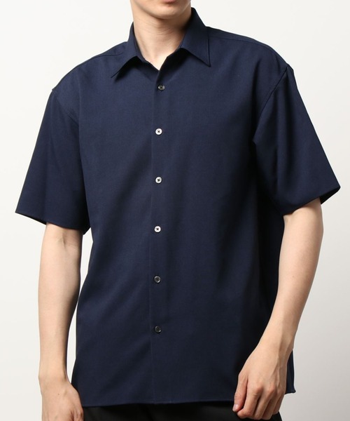 ネイビー ショートスリーブ 半袖シャツ　ブラウス SHIPS（シップス）の「重ねVネックショートスリーブ◇（シャツ