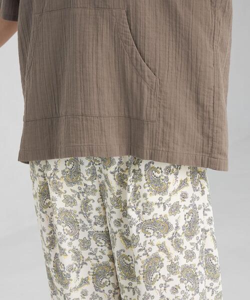 green label relaxing（グリーンレーベルリラクシング）の「SC Wガーゼ フード ブラウス（シャツ/ブラウス・レディース・ホワイト/モカ・FREE）」の8枚目の写真