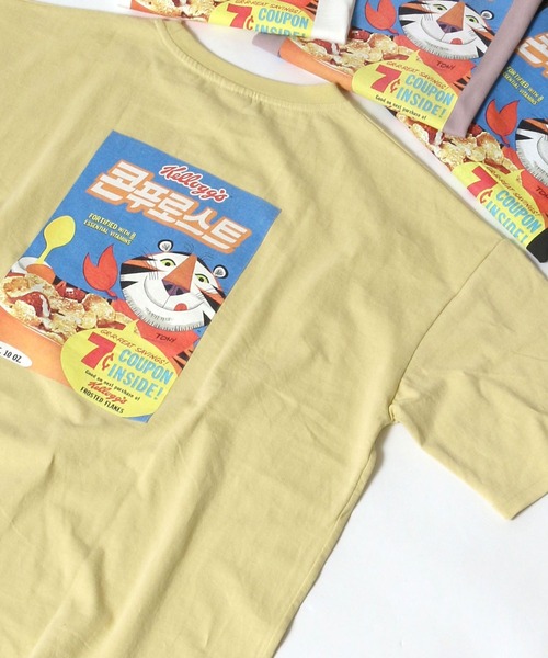 セール トップス バックプリントt Tシャツ カットソー Marukawa マルカワ のファッション パッケージイラスト Kelloggs ケロッグ