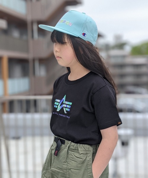 Alpha Industries（アルファインダストリーズ）の「ALPHA/アルファ　キッズ　タイダイフライングAマークプリントTEE（Tシャツ/カットソー・キッズ・ホワイト/ブラック・130/140/150）」の12枚目の写真