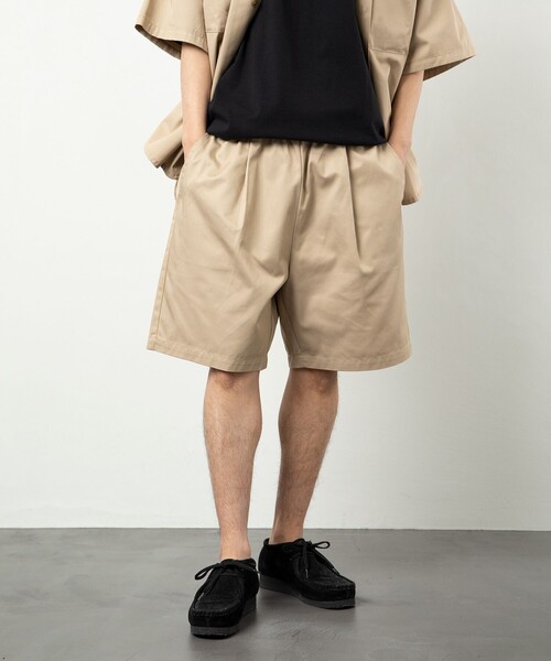 FREAK'S STORE(フリークスストア)の「ワイド ワークショーツ/シェフショーツ/イージーパンツ/タック/チノパン(その他パンツ・メンズ・ブラック/ベージュ/オフホワイト/ベージュ系その他/ブラック系その他/ダークネイビー/ストライプ/ベージュ系その他2/ブラウン系その他/レオパード・SMALL/MEDIUM/LARGE)」の6枚目の写真