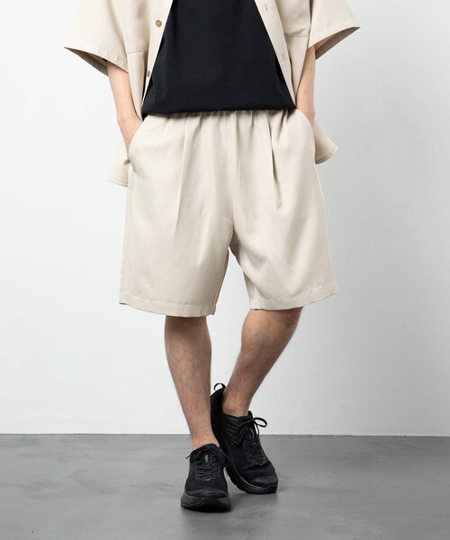 FREAK'S STORE(フリークスストア)の「ワイド ワークショーツ/シェフショーツ/イージーパンツ/タック/チノパン(その他パンツ・メンズ・ブラック/ベージュ/オフホワイト/ベージュ系その他/ブラック系その他/ダークネイビー/ストライプ/ベージュ系その他2/ブラウン系その他/レオパード・SMALL/MEDIUM/LARGE)」の12枚目の写真