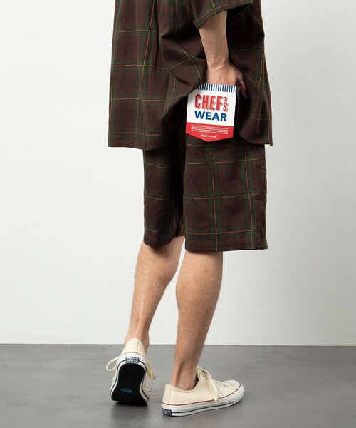 FREAK'S STORE(フリークスストア)の「ワイド ワークショーツ/シェフショーツ/イージーパンツ/タック/チノパン(その他パンツ・メンズ・ブラック/ベージュ/オフホワイト/ベージュ系その他/ブラック系その他/ダークネイビー/ストライプ/ベージュ系その他2/ブラウン系その他/レオパード・SMALL/MEDIUM/LARGE)」の14枚目の写真