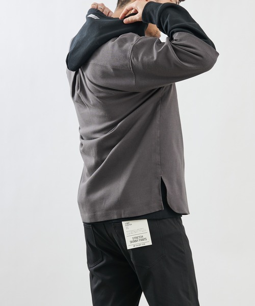 COLONY 2139（コロニートゥーワンスリーナイン）の「テックリネン5分袖比翼シャツ(セットアップ可)（シャツ/ブラウス・メンズ・グリーン/チャコールグレー/ブルー/モカ/ベージュ・LARGE/X-LARGE/MEDIUM）」の6枚目の写真