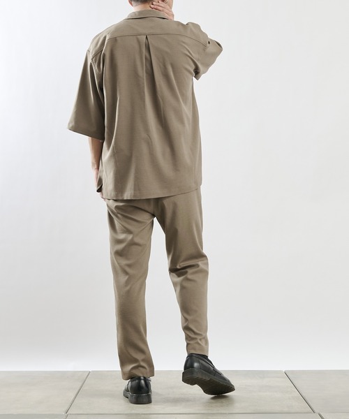 COLONY 2139（コロニートゥーワンスリーナイン）の「テックリネン5分袖比翼シャツ(セットアップ可)（シャツ/ブラウス・メンズ・グリーン/チャコールグレー/ブルー/モカ/ベージュ・LARGE/X-LARGE/MEDIUM）」の17枚目の写真