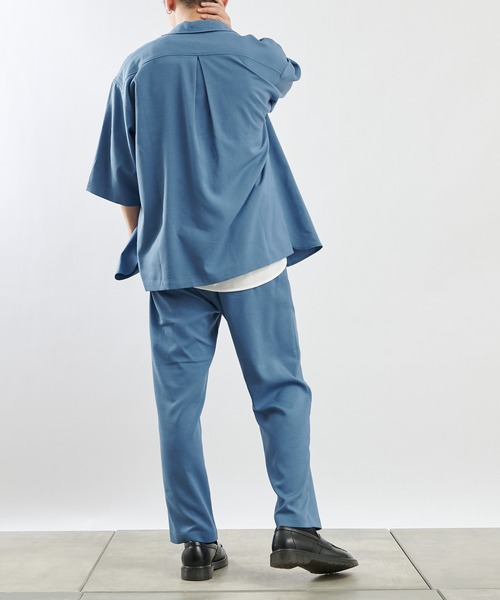 COLONY 2139（コロニートゥーワンスリーナイン）の「テックリネン5分袖比翼シャツ(セットアップ可)（シャツ/ブラウス・メンズ・グリーン/チャコールグレー/ブルー/モカ/ベージュ・LARGE/X-LARGE/MEDIUM）」の20枚目の写真