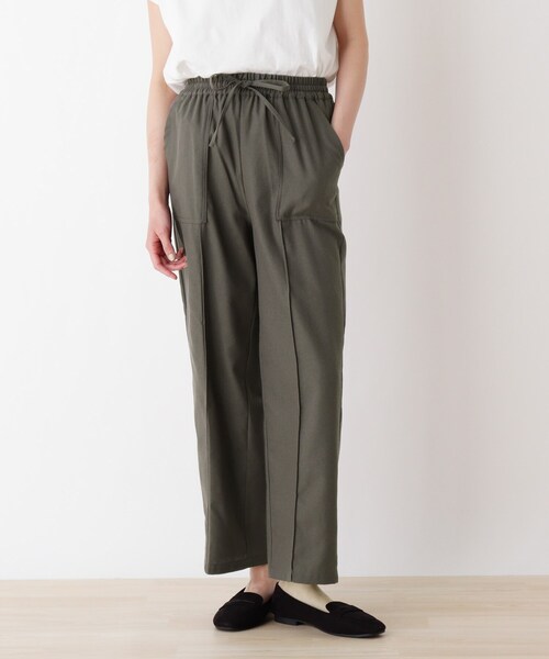 SHOO・LA・RUE(シューラルー)の「◆麻みえツイルイージーパンツ(その他パンツ・レディース・チャコールグレー/ベージュ・02/03)」の2枚目の写真