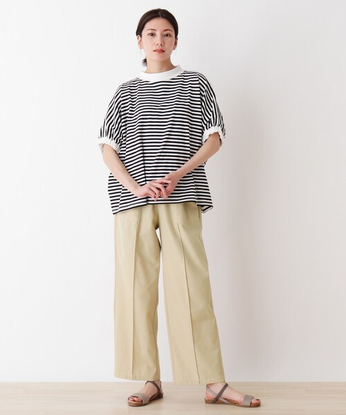 SHOO・LA・RUE(シューラルー)の「◆麻みえツイルイージーパンツ(その他パンツ・レディース・チャコールグレー/ベージュ・02/03)」の9枚目の写真