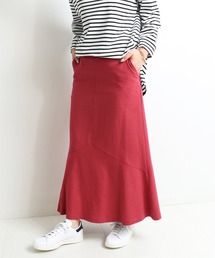 SLOBE IENA | リネン混 裾フレアスカート【手洗い可能】◆(スカート)