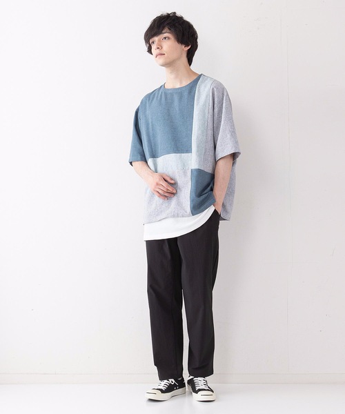 LB/S (エルビーエス)の「布帛クループルオーバーシャツ タンクトップセット(シャツ/ブラウス・メンズ・ブラウン/ネイビー・MEDIUM/LARGE)」の9枚目の写真