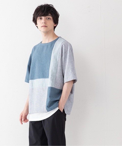 LB/S (エルビーエス)の「布帛クループルオーバーシャツ タンクトップセット(シャツ/ブラウス・メンズ・ブラウン/ネイビー・MEDIUM/LARGE)」の12枚目の写真