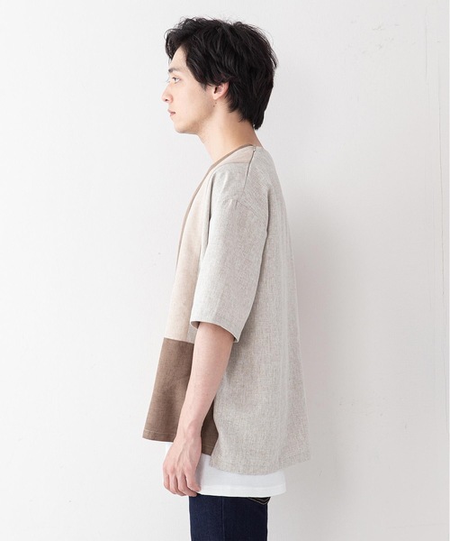 LB/S (エルビーエス)の「布帛クループルオーバーシャツ タンクトップセット(シャツ/ブラウス・メンズ・ブラウン/ネイビー・MEDIUM/LARGE)」の13枚目の写真