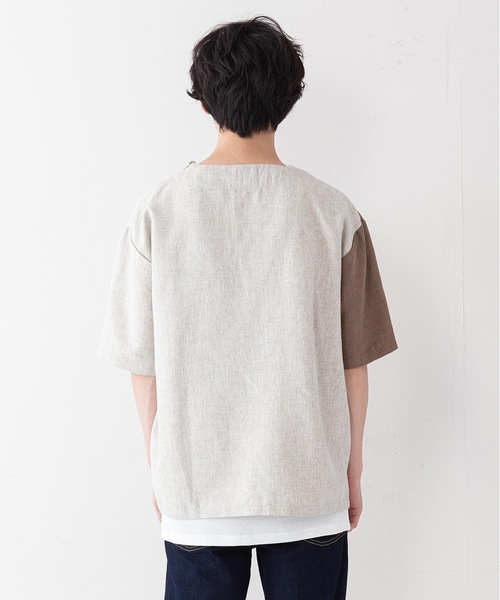 LB/S (エルビーエス)の「布帛クループルオーバーシャツ タンクトップセット(シャツ/ブラウス・メンズ・ブラウン/ネイビー・MEDIUM/LARGE)」の14枚目の写真