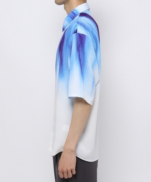 HARE（ハレ）の「マルチパターンシャツ(HARE)（シャツ/ブラウス・メンズ・オフホワイト/ブラック/ブルー・SMALL/MEDIUM）」の5枚目の写真