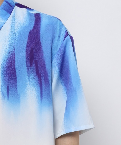 HARE（ハレ）の「マルチパターンシャツ(HARE)（シャツ/ブラウス・メンズ・オフホワイト/ブラック/ブルー・SMALL/MEDIUM）」の9枚目の写真