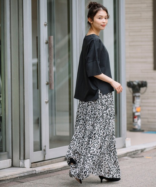 Munich（ミューニック）の「70/2コンパクトクールジャージー　ワイドTシャツ（Tシャツ/カットソー・レディース・ホワイト/ダークグリーン/カーキ/ダークグレー/モカ・FREE）」の19枚目の写真