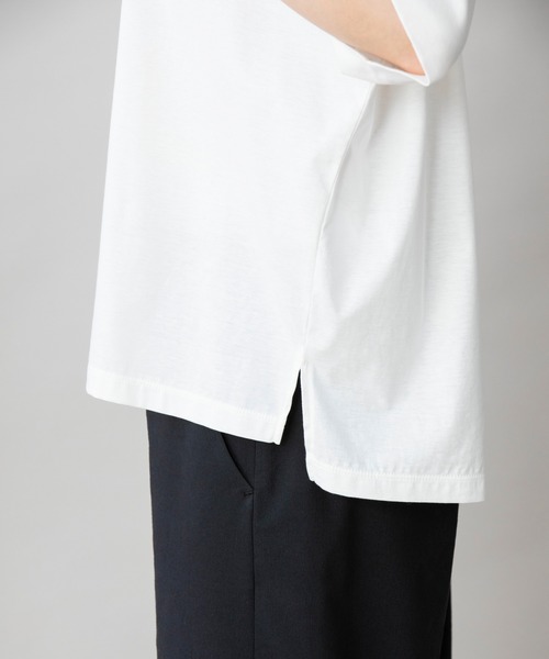 Munich（ミューニック）の「70/2コンパクトクールジャージー　ワイドTシャツ（Tシャツ/カットソー・レディース・ホワイト/ダークグリーン/カーキ/ダークグレー/モカ・FREE）」の7枚目の写真