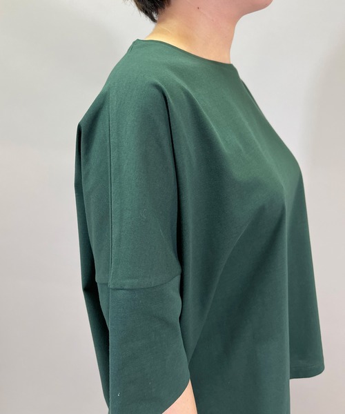 Munich（ミューニック）の「70/2コンパクトクールジャージー　ワイドTシャツ（Tシャツ/カットソー・レディース・ホワイト/ダークグリーン/カーキ/ダークグレー/モカ・FREE）」の16枚目の写真