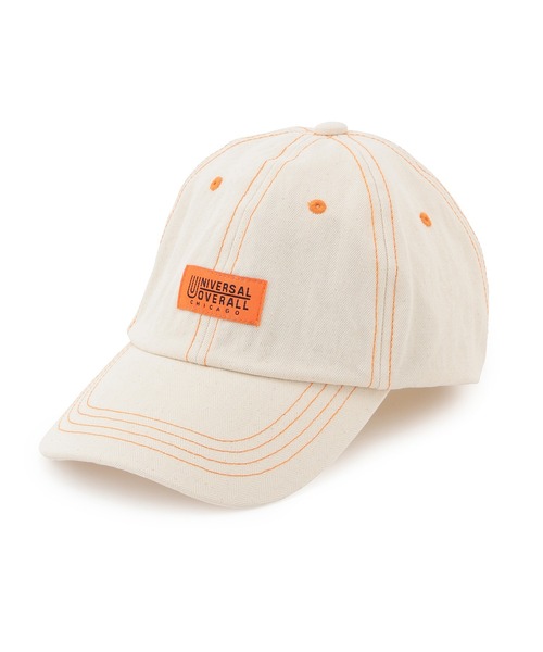 UNIVERSAL OVERALL（ユニバーサルオーバーオール）の「【UNIVERSAL OVERALL】ヘリンボーンローキャップ（キャップ・レディース・パープル系その他/キナリ・FREE）」の2枚目の写真