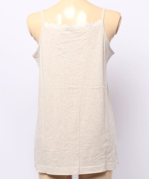 Samansa Mos2(サマンサ モスモス)の「レース付キャミソールインナー(キャミソール・レディース・チャコール/キナリ/ベージュ・フリ-)」の4枚目の写真