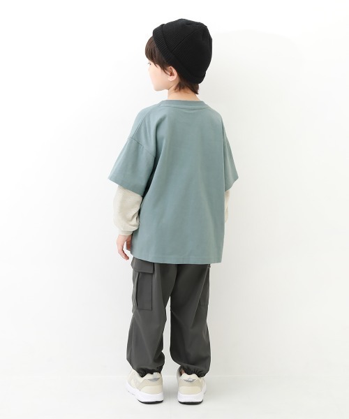devirock(デビロック)の「レイヤード風 長袖Tシャツ(Tシャツ/カットソー・キッズ・ダークグリーン/ライトカーキ/ベージュ/グレー系その他/ダークパープル/ブルーグレー/ブルー系その他/ライトグレー・100cm/120cm/140cm/160cm/130cm/110cm/150cm)」の16枚目の写真