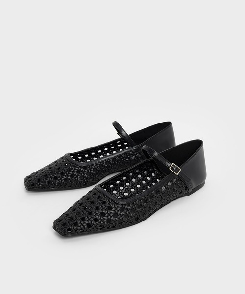 CHARLES & KEITH（チャールズ & キース）の「ウェーブディティール バレリーナ / Weave Detail Ballerinas（バレエシューズ・レディース・ホワイト/ブラック/ブラウン・22.5cm/23cm/23.5cm/24.5cm/25cm/25.5cm）」の14枚目の写真