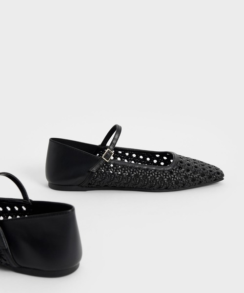 CHARLES & KEITH（チャールズ & キース）の「ウェーブディティール バレリーナ / Weave Detail Ballerinas（バレエシューズ・レディース・ホワイト/ブラック/ブラウン・22.5cm/23cm/23.5cm/24.5cm/25cm/25.5cm）」の16枚目の写真