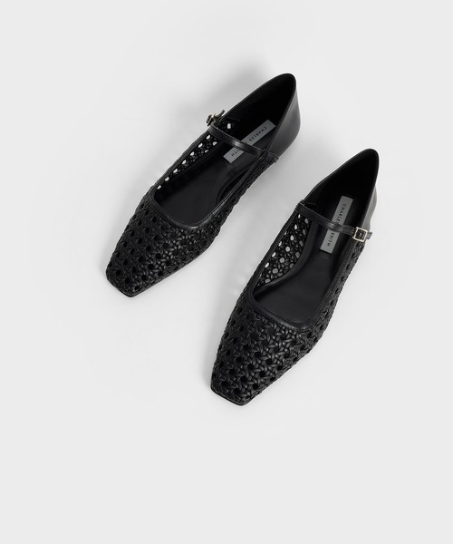 CHARLES & KEITH（チャールズ & キース）の「ウェーブディティール バレリーナ / Weave Detail Ballerinas（バレエシューズ・レディース・ホワイト/ブラック/ブラウン・22.5cm/23cm/23.5cm/24.5cm/25cm/25.5cm）」の18枚目の写真