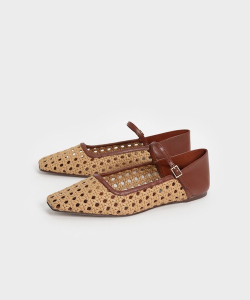 CHARLES & KEITH（チャールズ & キース）の「ウェーブディティール バレリーナ / Weave Detail Ballerinas（バレエシューズ・レディース・ホワイト/ブラック/ブラウン・22.5cm/23cm/23.5cm/24.5cm/25cm/25.5cm）」の20枚目の写真