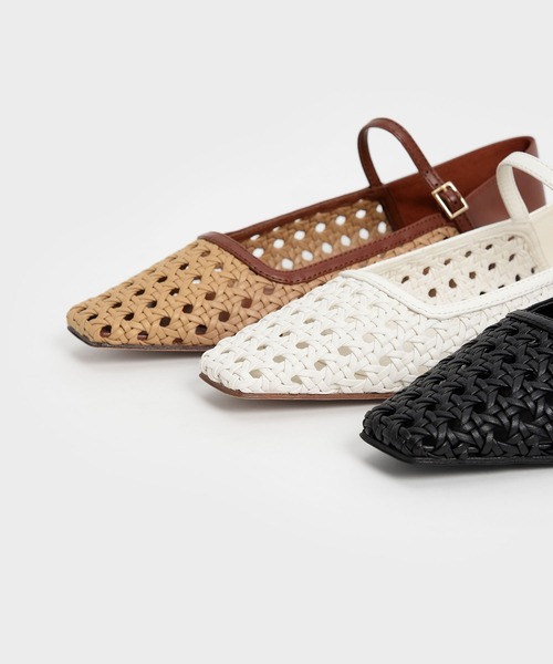 CHARLES & KEITH（チャールズ & キース）の「ウェーブディティール バレリーナ / Weave Detail Ballerinas（バレエシューズ・レディース・ホワイト/ブラック/ブラウン・22.5cm/23cm/23.5cm/24.5cm/25cm/25.5cm）」の11枚目の写真