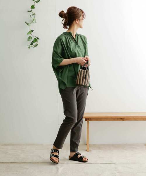 URBAN RESEARCH DOORS（アーバンリサーチドアーズ）の「ストレッチイージーパンツ（その他パンツ・レディース・ライトグレー/チャコールグレー・38/36）」の10枚目の写真