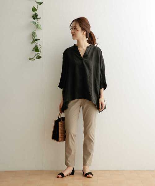 URBAN RESEARCH DOORS（アーバンリサーチドアーズ）の「ストレッチイージーパンツ（その他パンツ・レディース・ライトグレー/チャコールグレー・38/36）」の19枚目の写真