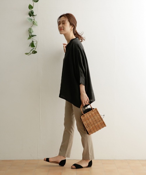 URBAN RESEARCH DOORS（アーバンリサーチドアーズ）の「ストレッチイージーパンツ（その他パンツ・レディース・ライトグレー/チャコールグレー・38/36）」の20枚目の写真