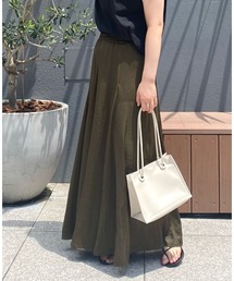 RIVE DROITE | ほのかな光沢が女性らしさを演出　シルキーサテンロングスカート(スカート)