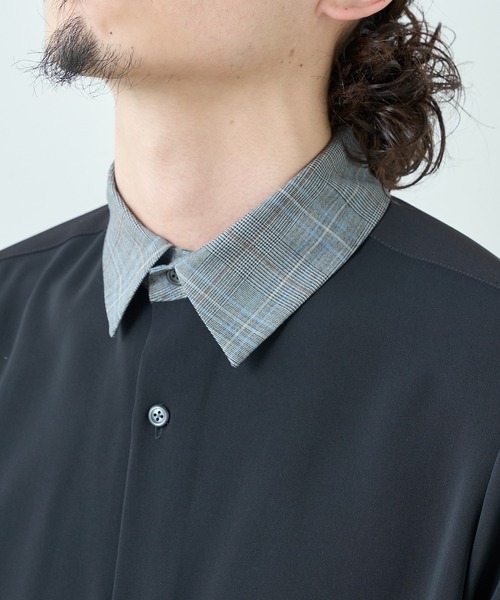 Lui's（ルイス）の「チェックカラークレリックシャツ（シャツ/ブラウス・メンズ・ブラック/グリーン/バーガンディー・SMALL/MEDIUM）」の15枚目の写真