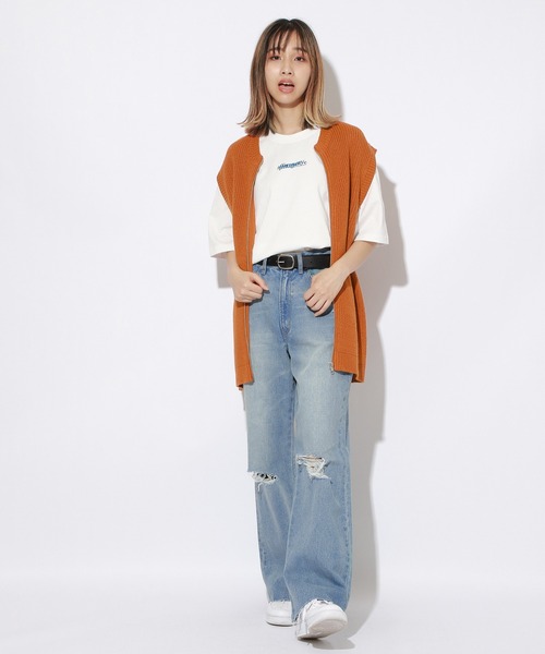 PBLIM（ページボーイリム）の「【PAGEBOYLIM】ジップアップベスト（ベスト・レディース・ブラック/ブルー/オレンジ・MEDIUM/LARGE）」の3枚目の写真