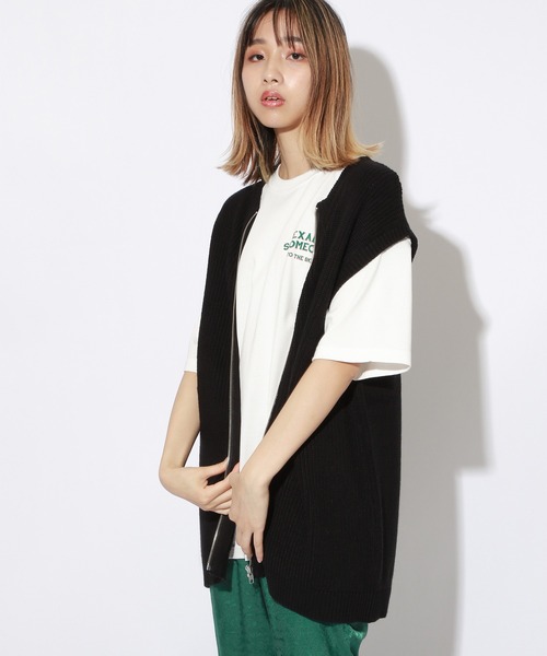 PBLIM（ページボーイリム）の「【PAGEBOYLIM】ジップアップベスト（ベスト・レディース・ブラック/ブルー/オレンジ・MEDIUM/LARGE）」の7枚目の写真